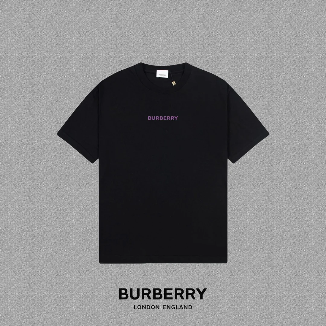 Burberry 2025FW Black Horse Knight & Letter Logo Print T-Shirt