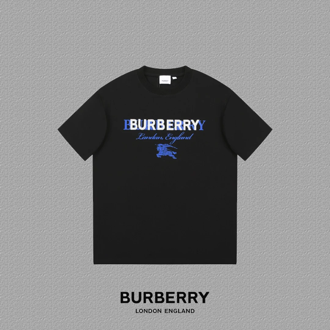 Burberry 2025FW Black Knight Logo Print T-Shirt