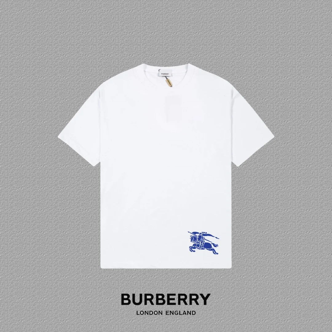 Burberry 2024FW White Classic Knight Embroidery T-Shirt