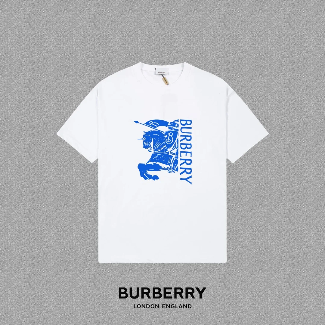 Burberry 2024FW White Classic TB Embroidery Heavy-Fabric T-Shirt