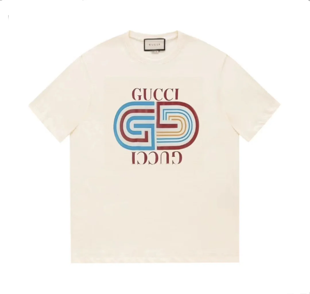 Gucci Beige "Good Game" Logo Print T-Shirt