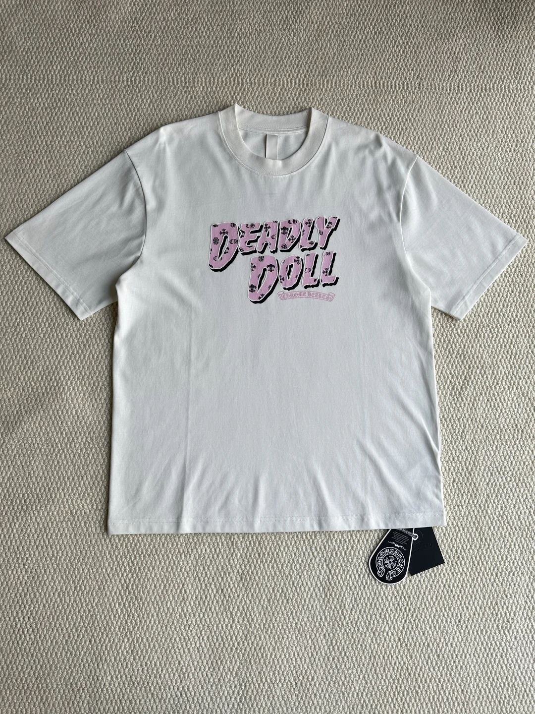 Chrome Hearts SS25 White "DEADLY DOLL" Graphic Print T-Shirt