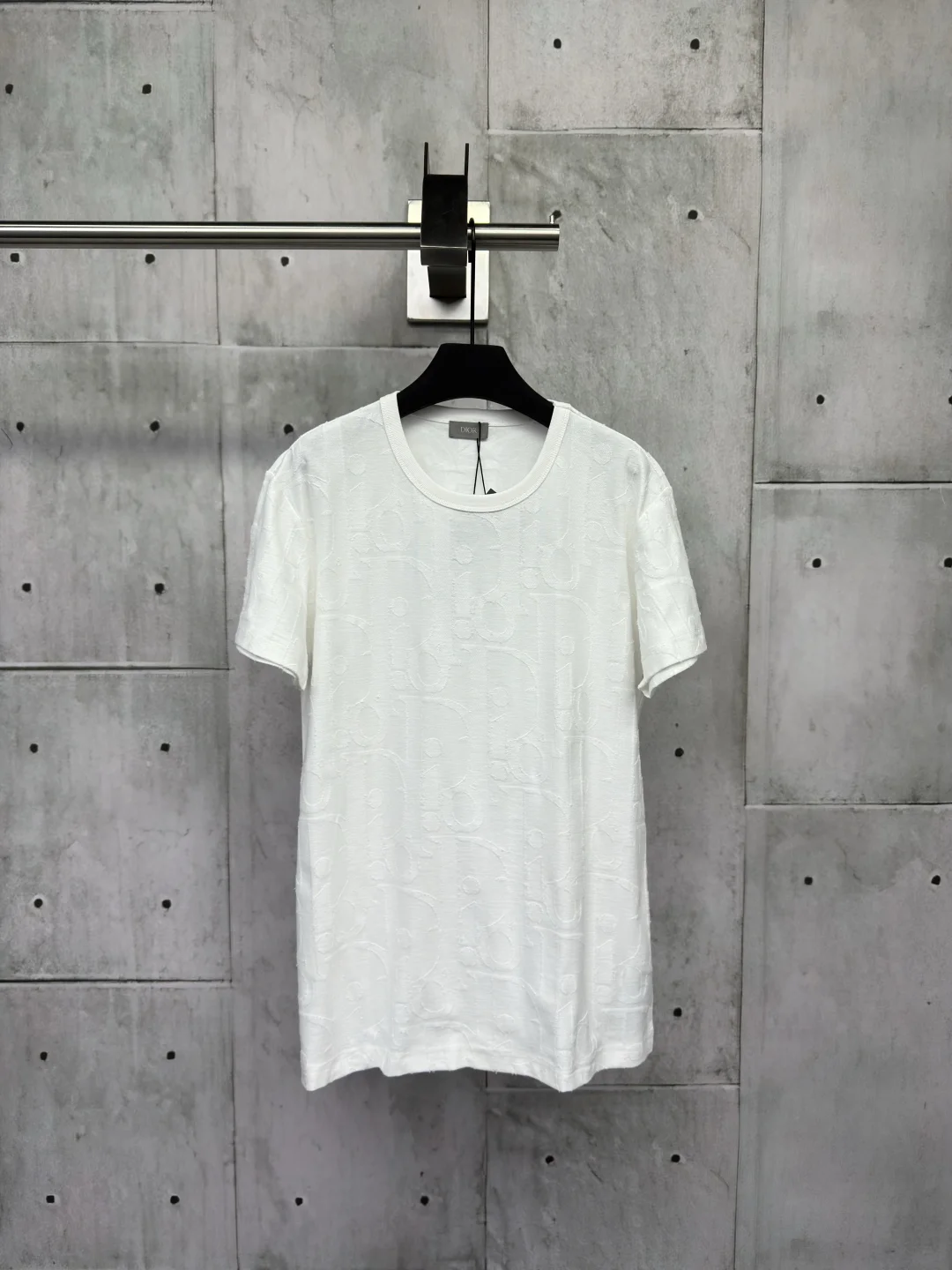 Dior White Oblique Relief Jacquard T-Shirt