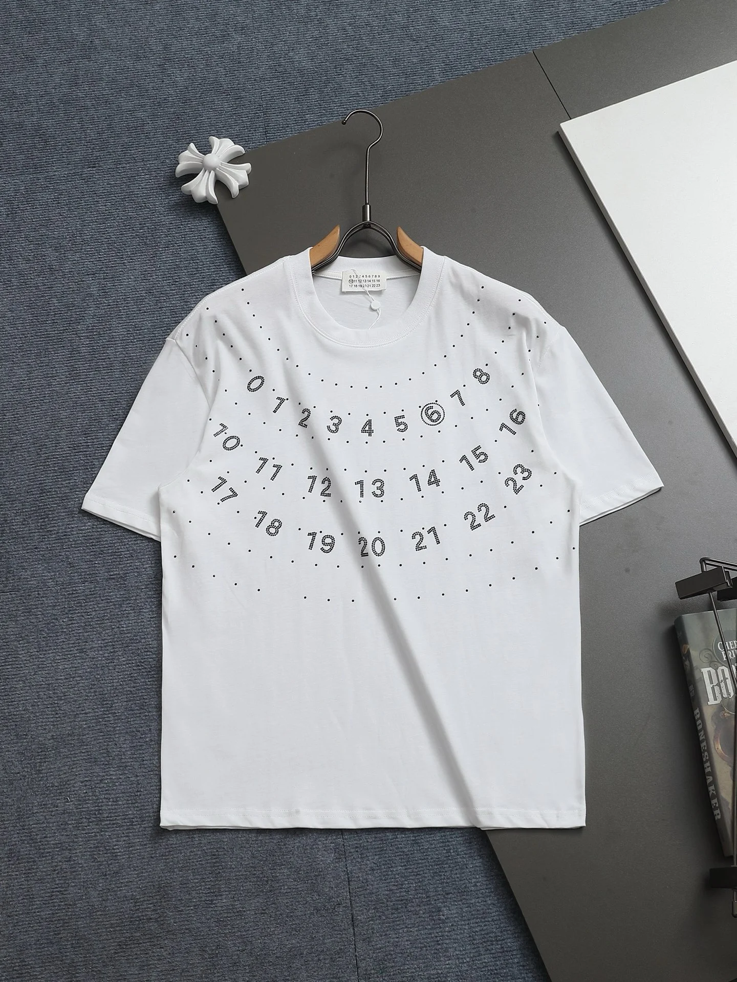 Maison Margiela 2025 Summer White Digital Print Full-Tag T-Shirt