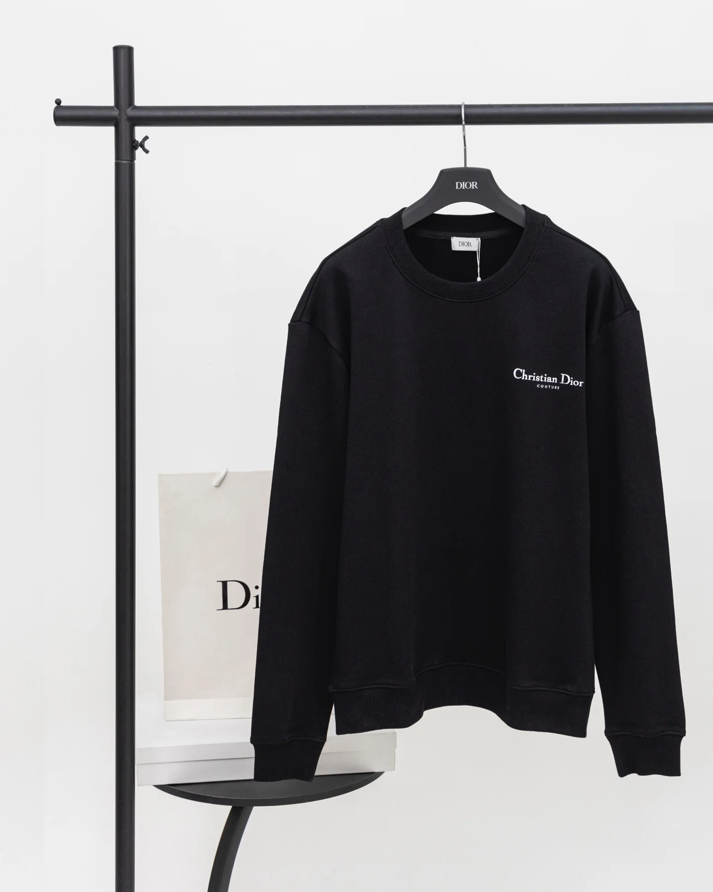 Dior Black Classic Logo Crew-Neck Sweatshirt