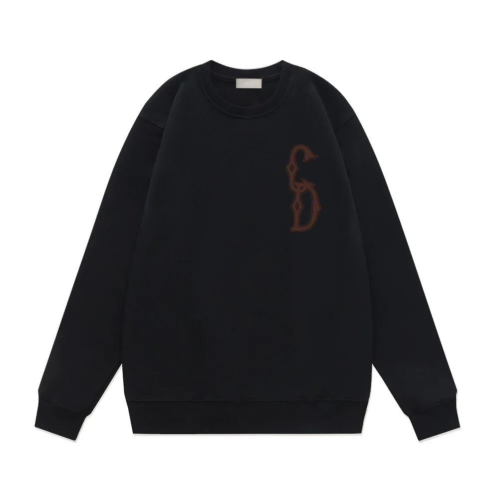 Dior Black Crew Neck Sweatshirt with CD Logo Print