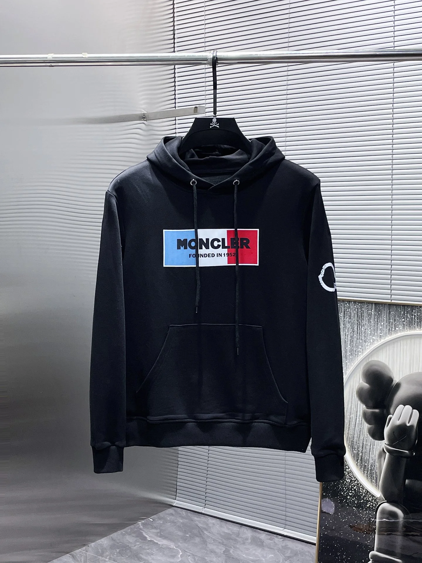 Moncler 2025SS Early Autumn Black Long Sleeve Hooded Sweatshirt