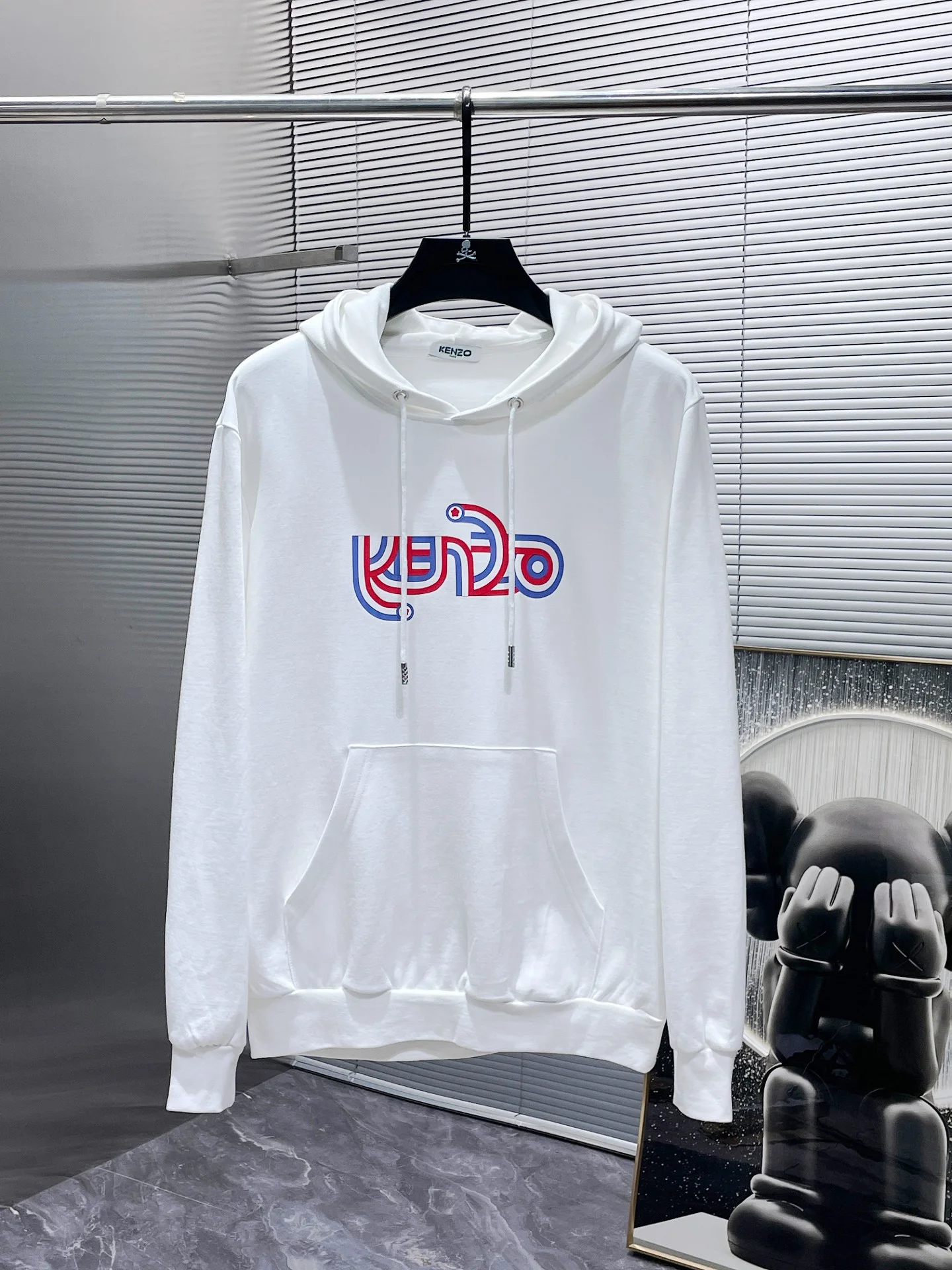 Kenzo 2025SS Early Autumn White Long-Sleeve Hooded Sweatshirt