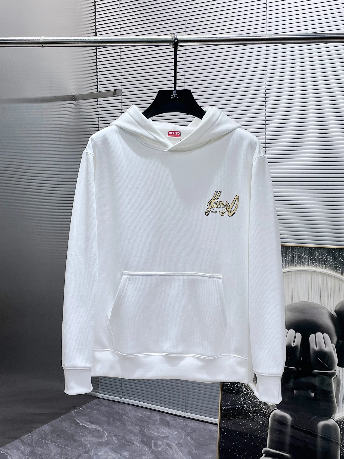 Kenzo 2025SS White Long Sleeve Hooded Sweatshirt