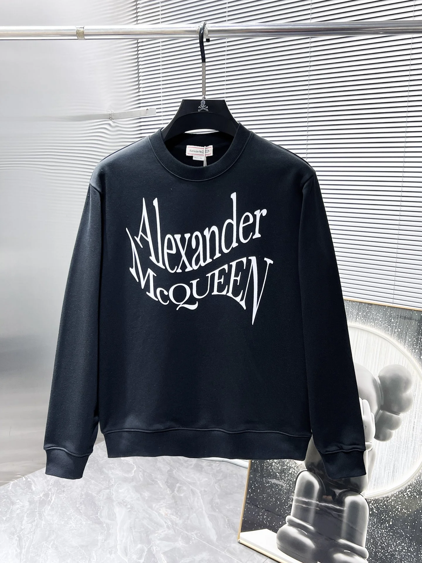 Alexander McQueen 2025SS Black Crew Neck Sweatshirt