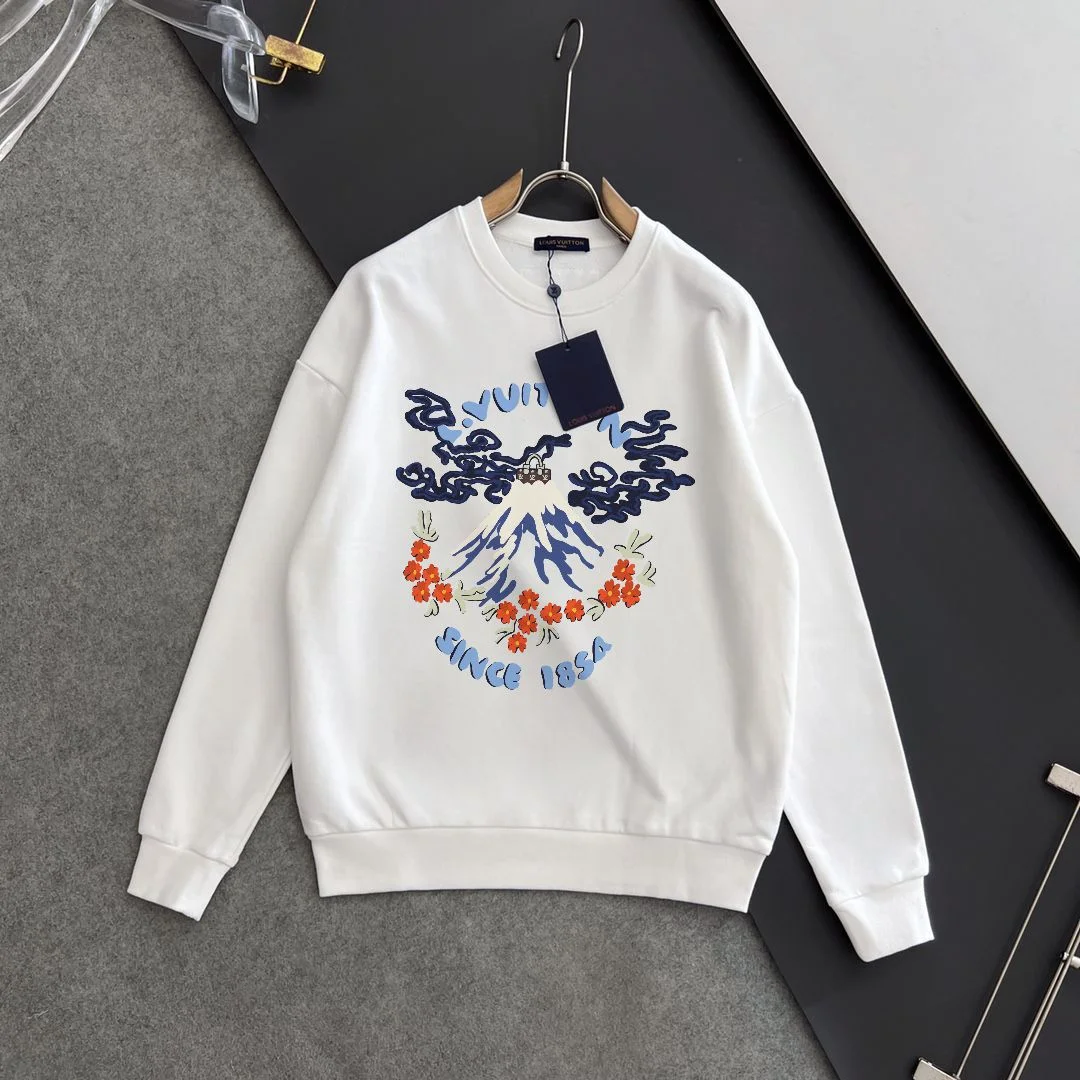 Dior White Crewneck Sweatshirt with Embroidered Letter Logo