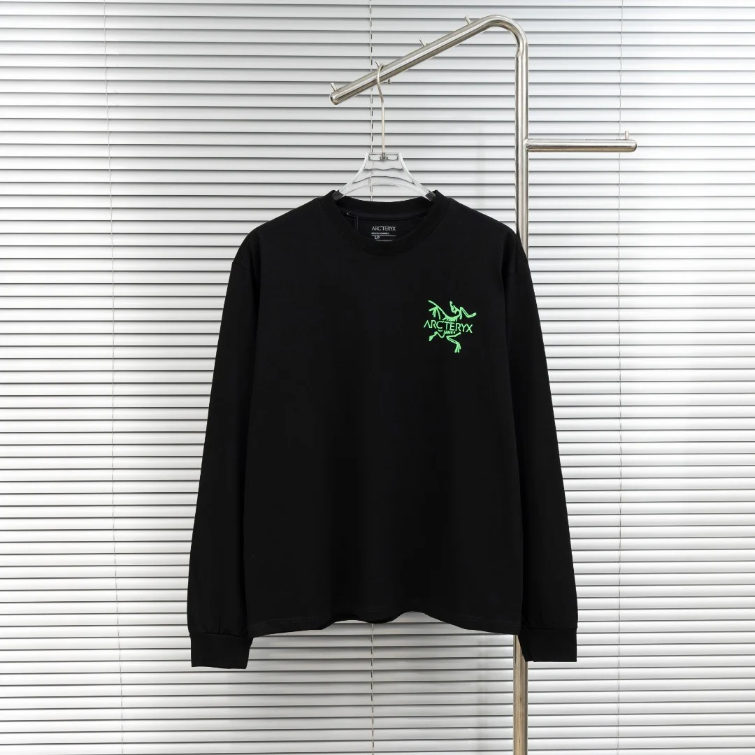 Arc'teryx Black Crew Neck Sweatshirt with Fission Logo