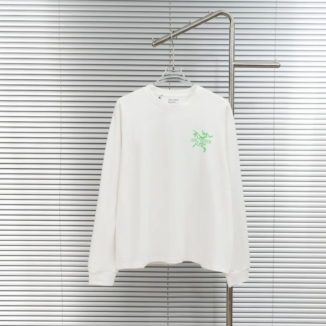 Arc'teryx White Crew Neck Sweatshirt with Fission Logo