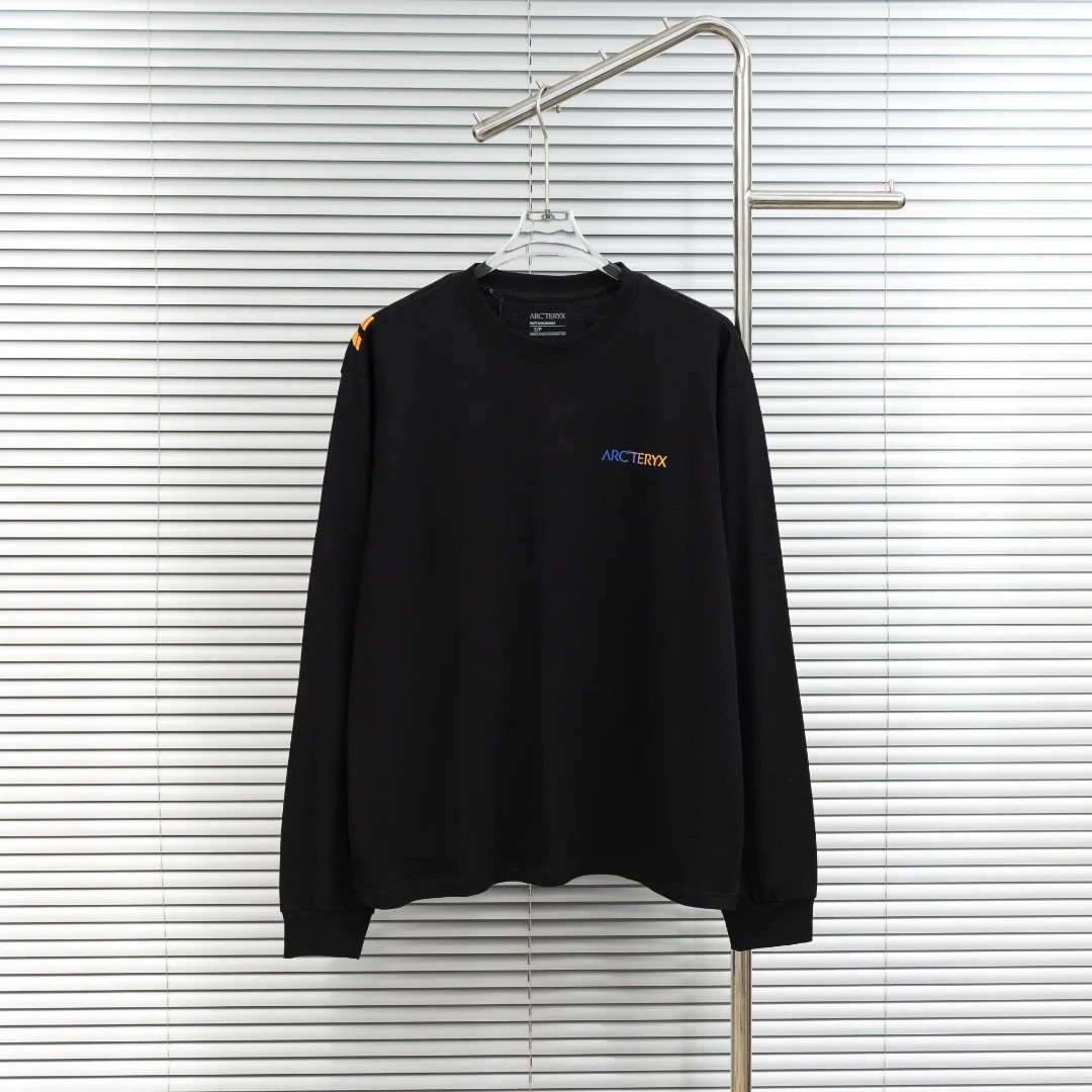 Arc'teryx Black Crew Neck Sweatshirt with Color Gradient Logo