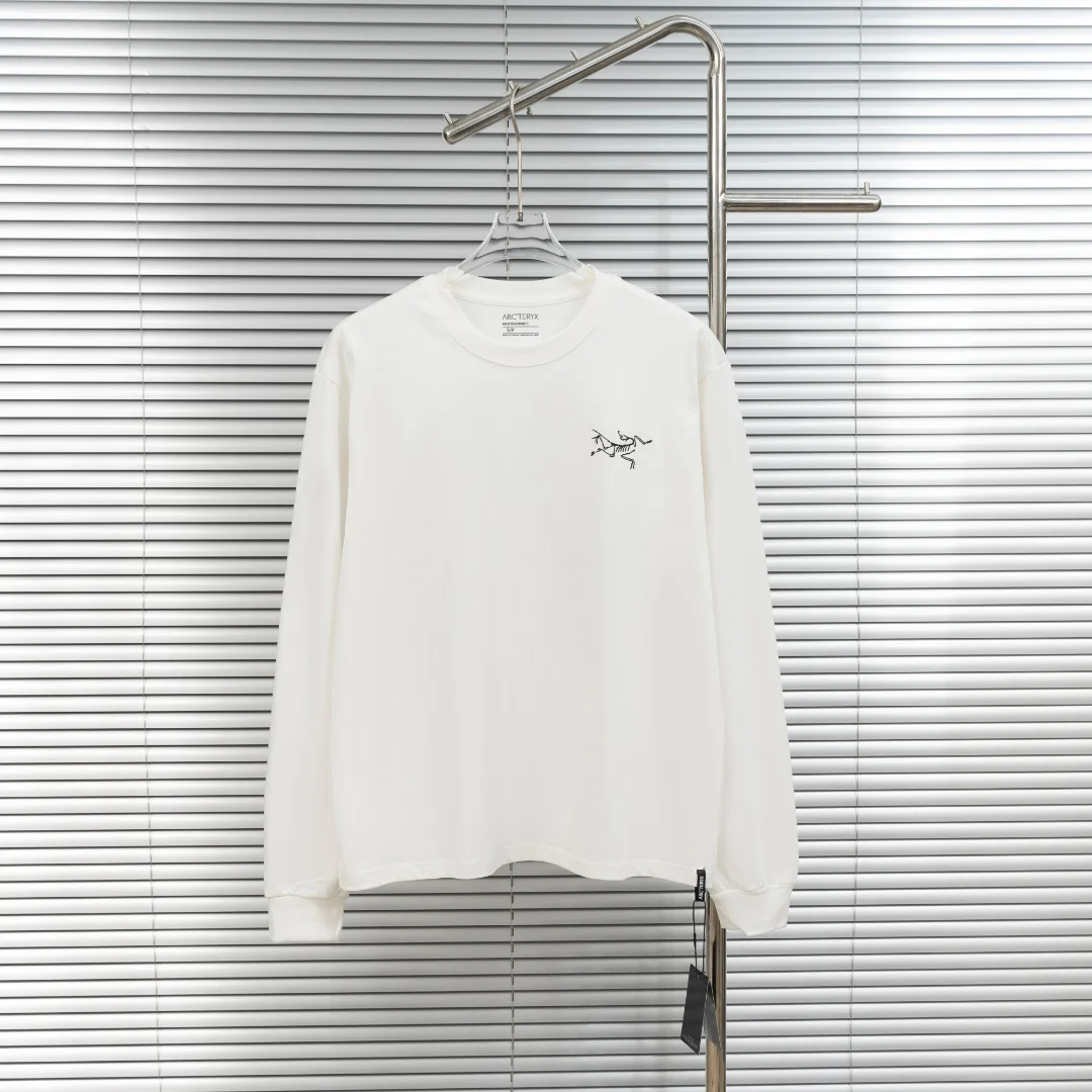 Arc'teryx White Crew Neck Sweatshirt with Inverted Logo