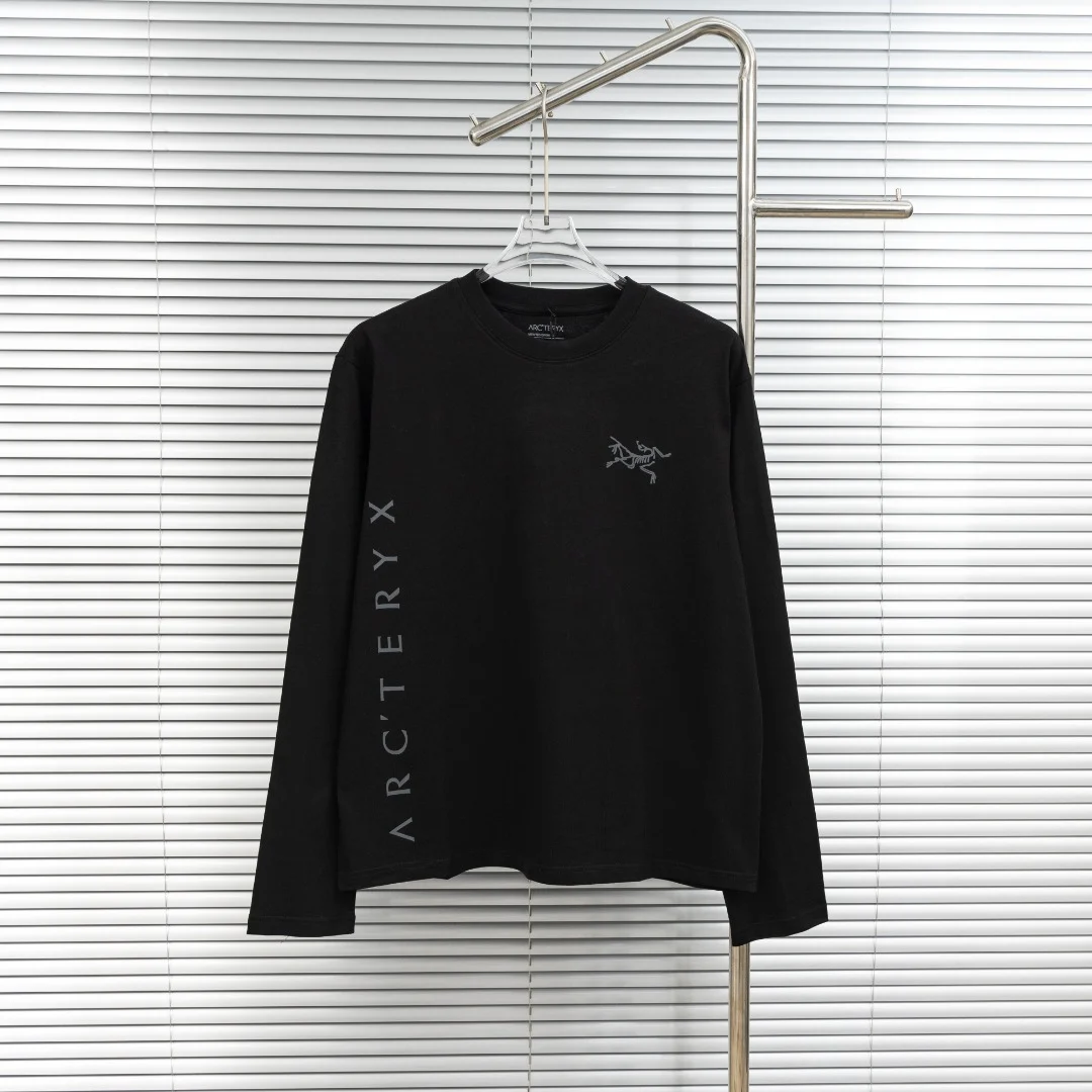 Arc'teryx Black Crew Neck Sweatshirt with 3M Reflective Logo