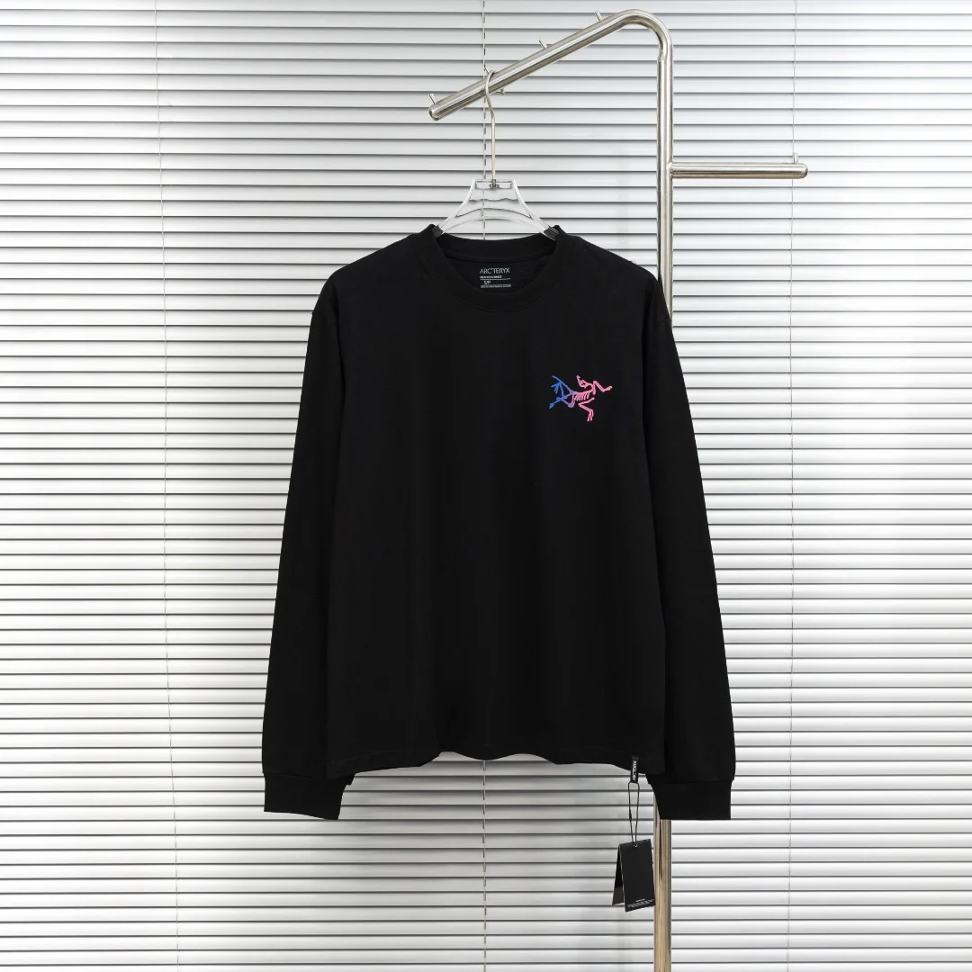 Arc'teryx Black Crew Neck Sweatshirt with Gradient Logo