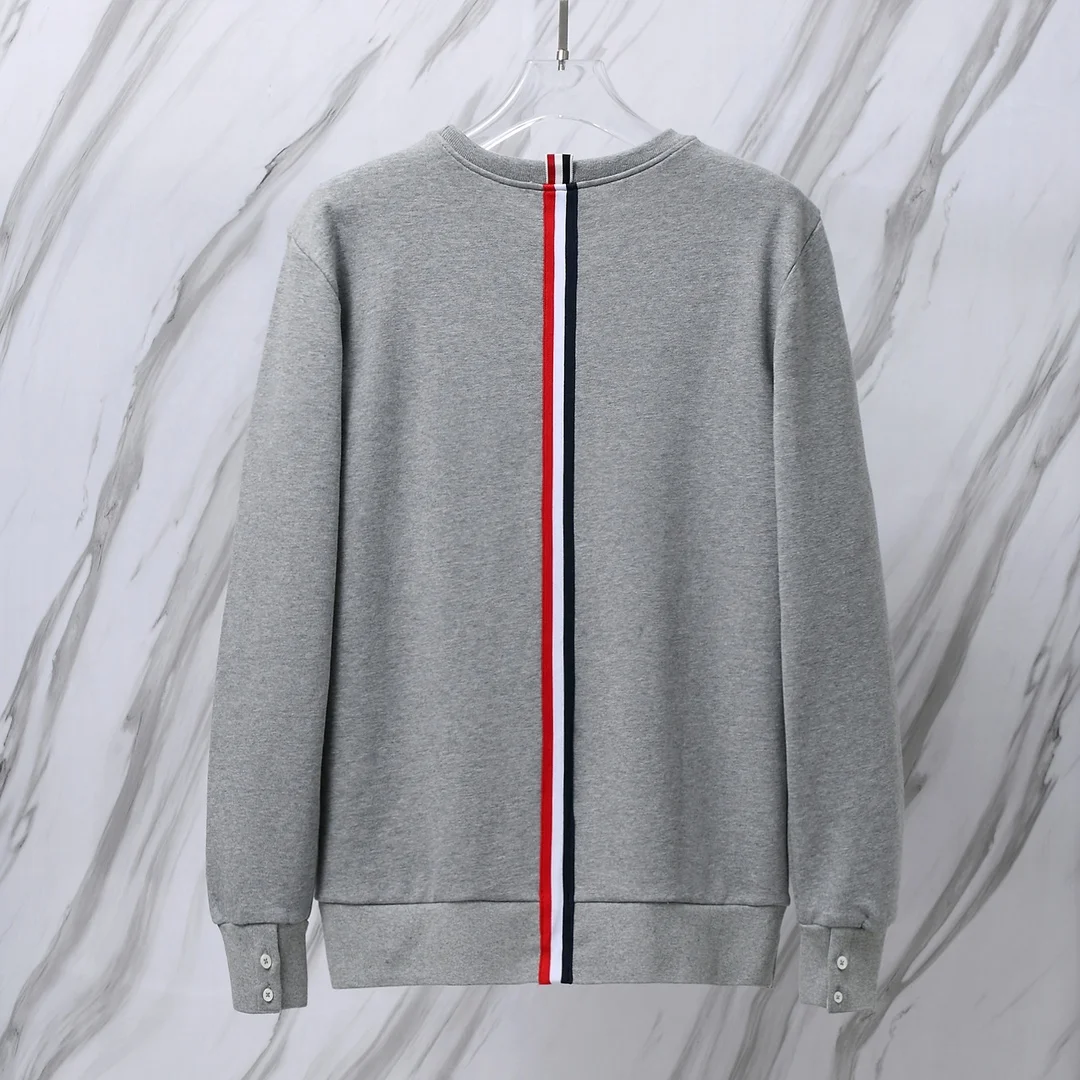 Thom Browne Classic Crew-Neck Sweatshirt with Back Stripes