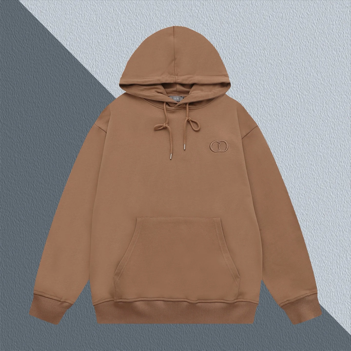 Dior Khaki Hoodie with CD Embroidery