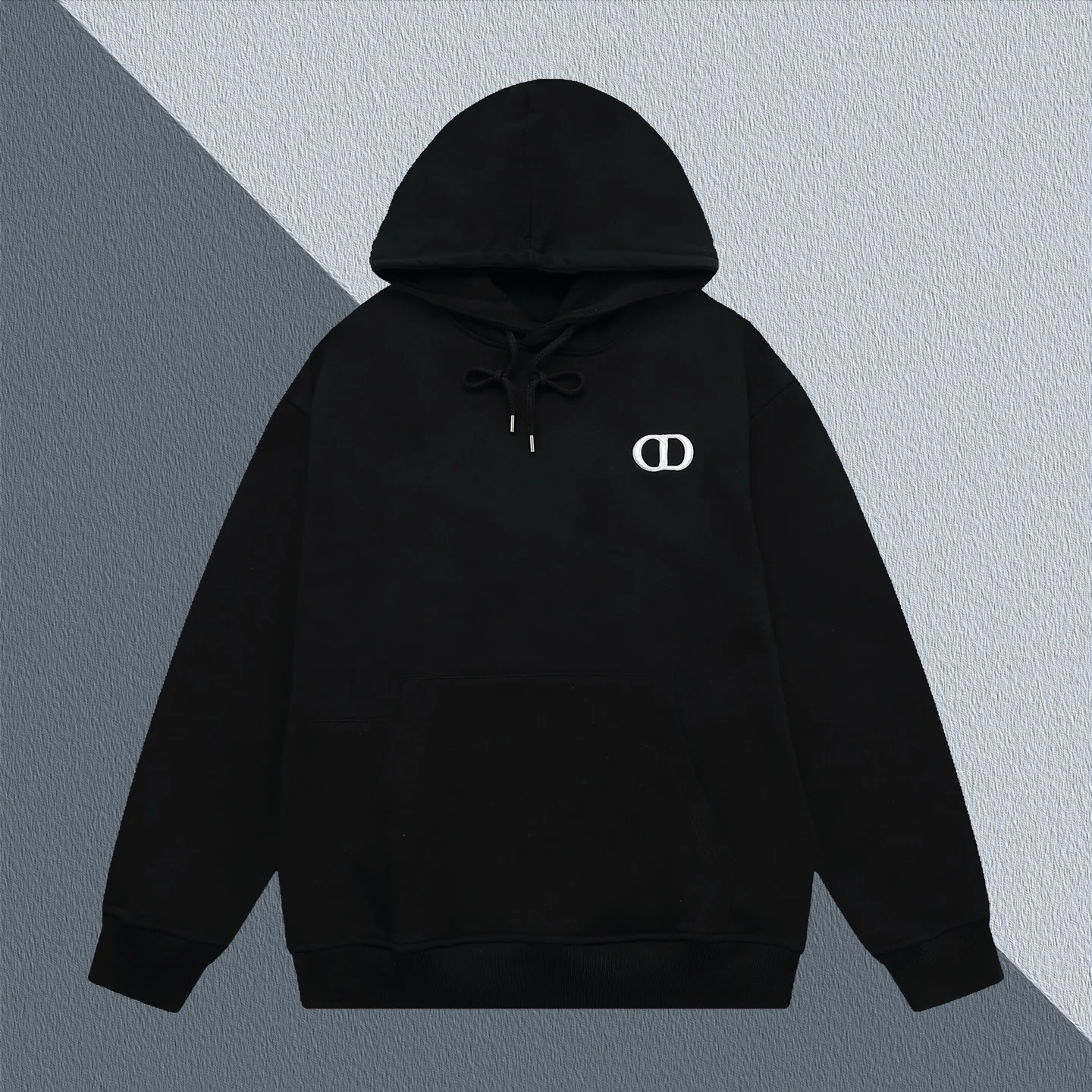 Dior Black Hoodie with CD Embroidery