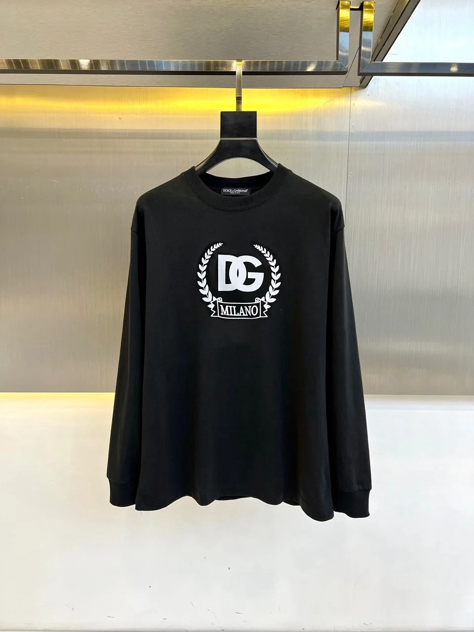 Dolce & Gabbana Black Early Autumn Sweatshirt with DG Milano Logo
