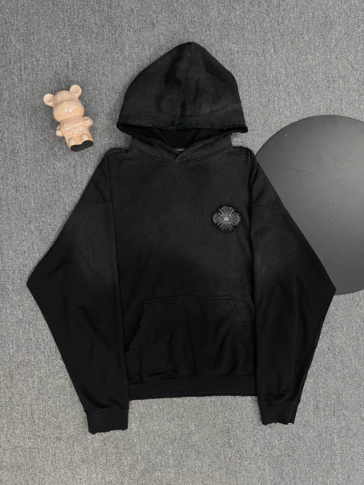Chrome Hearts 2025 Black Hoodie with Cross Patch