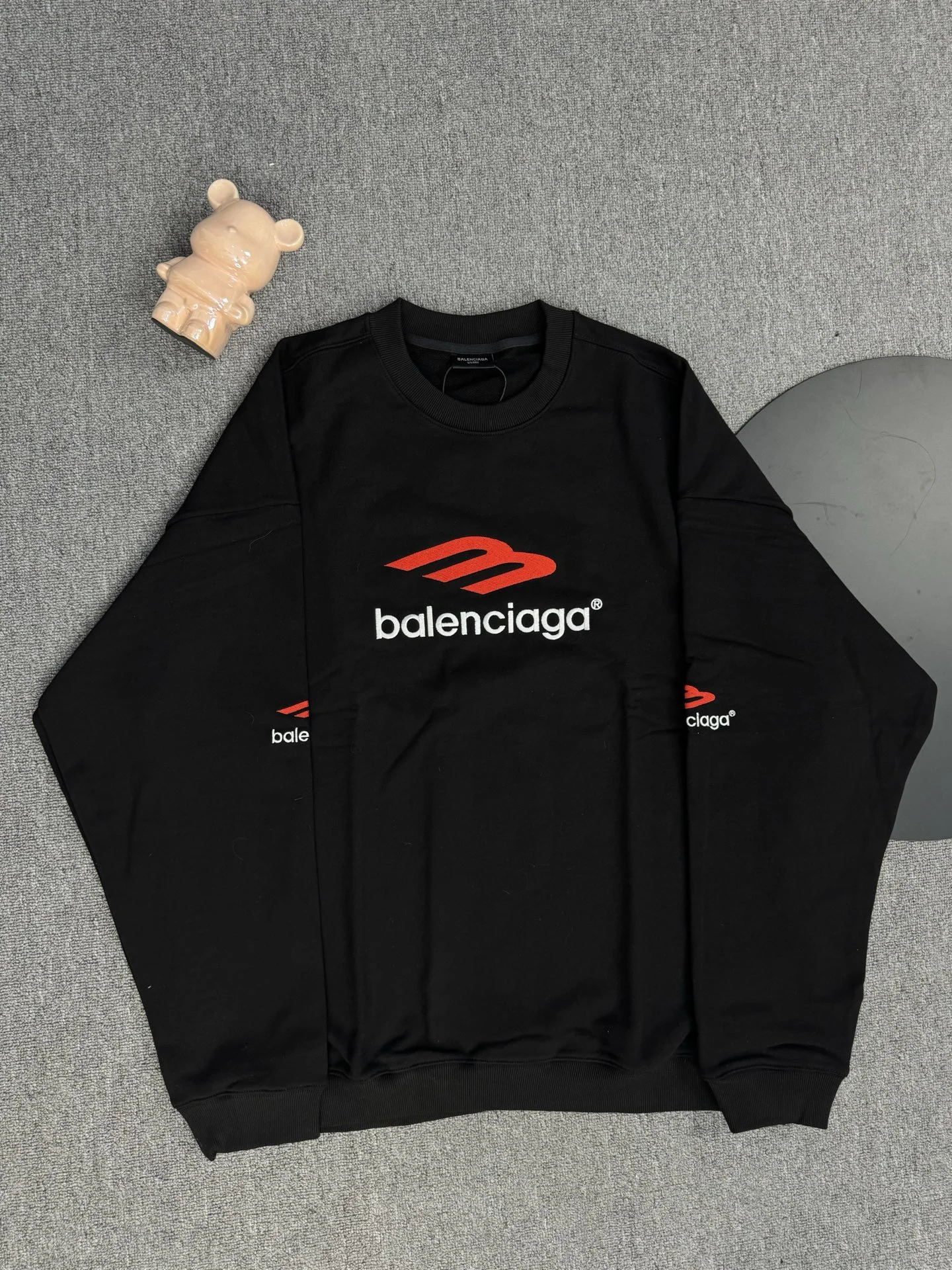 Balenciaga 25AW Black Sweatshirt with M Logo