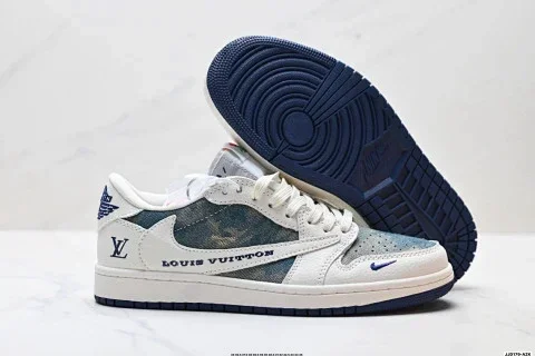 Nike Air Jordan 1 Travis Scott Low Reverse Swoosh Basketball Shoes