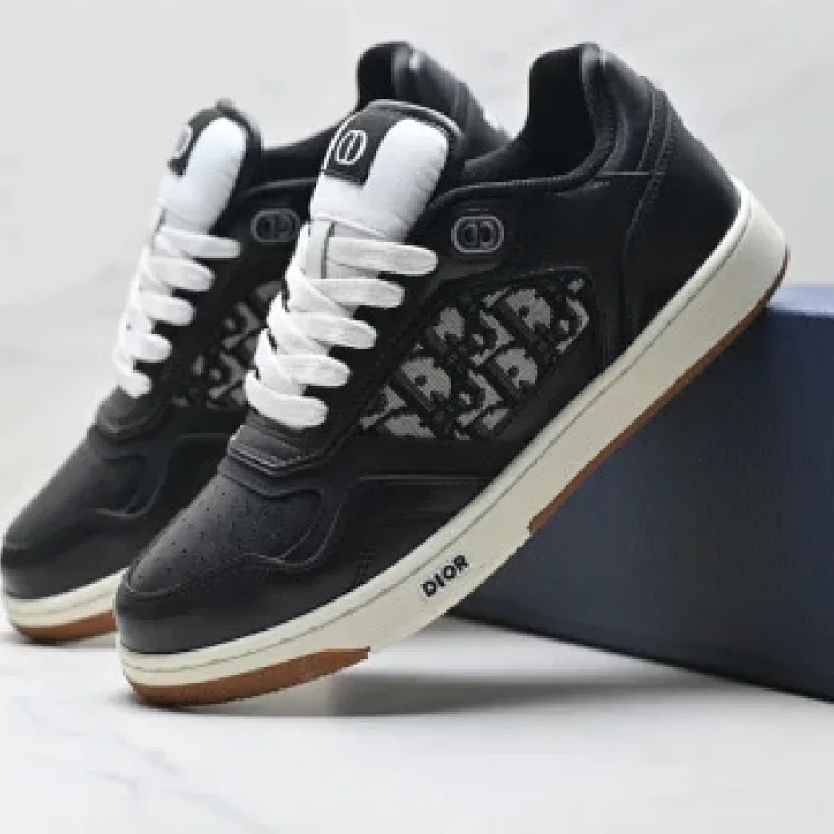 Dior B27 Leather Fabric Logo Casual Shoes
