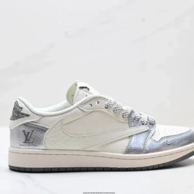 Nike Air Jordan1 Travis Scott Reverse Hook DIY Custom Low-Top Shoes