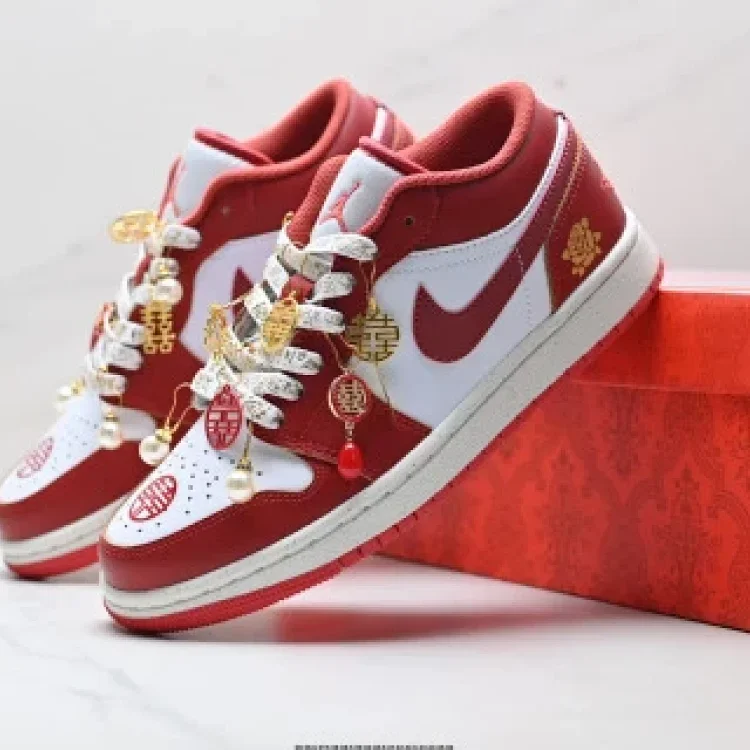 Nike Air Jordan1 Low Chinese Wed Shoes