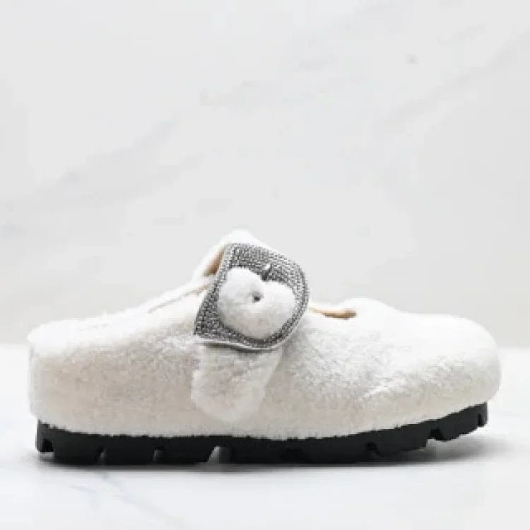 GG-CC French Sweet Ballet Fur Slippers