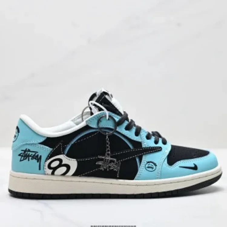 Nike Travis Scott AJ1 DIY Custom Low-Top Sneakers