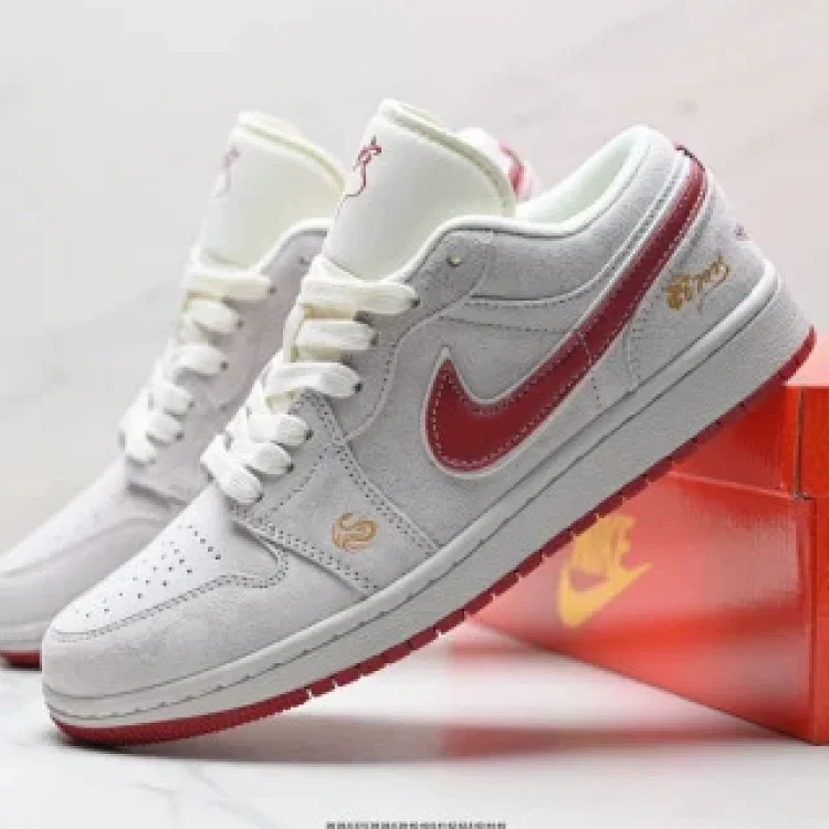  Nike AJ1 Low Company Grade Headlayer Leather Casual Sneakers