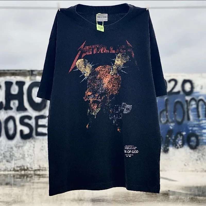 Fear of God Black Metallica Skull Tee