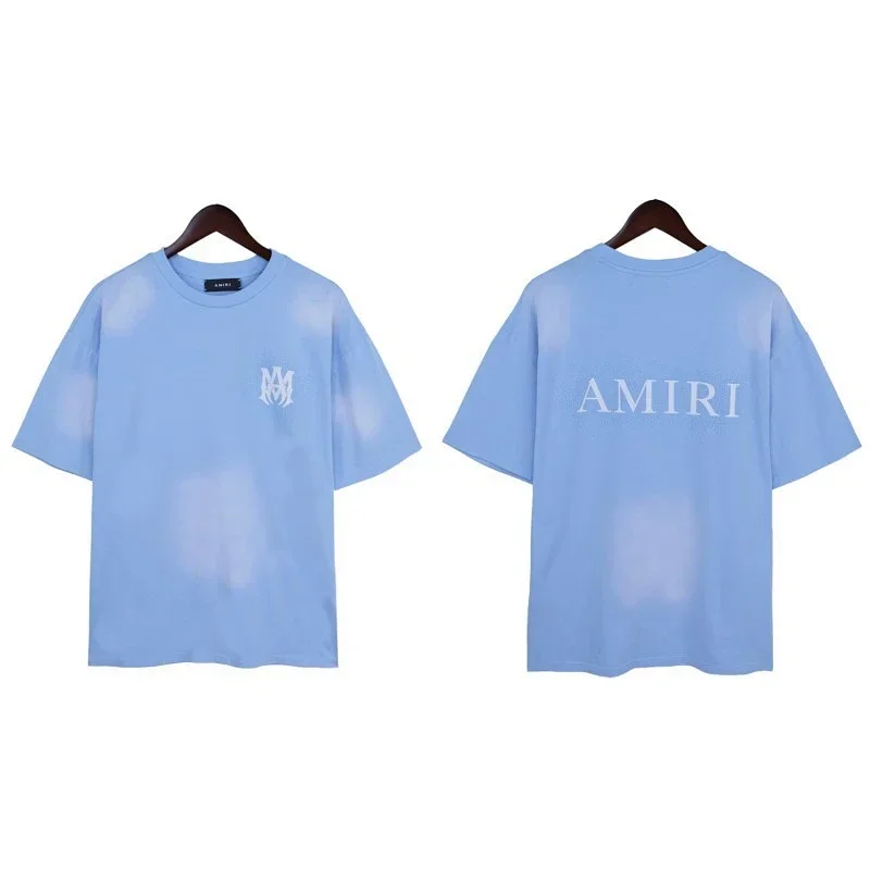 AMIRI Light Blue Logo T-Shirt