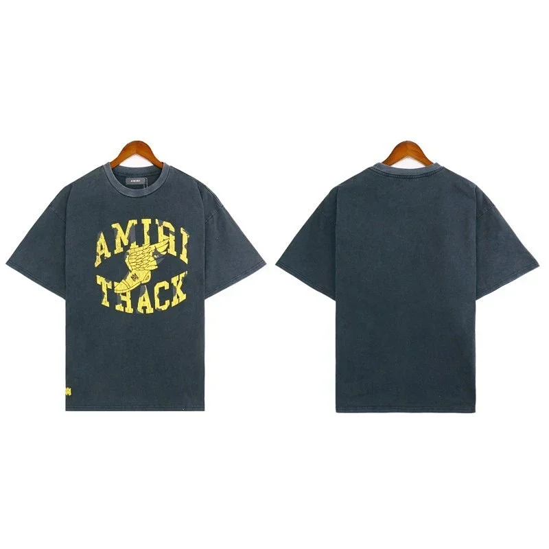 AMIRI Vintage T-Shirt: "TRACK" & Winged Shoe Graphic
