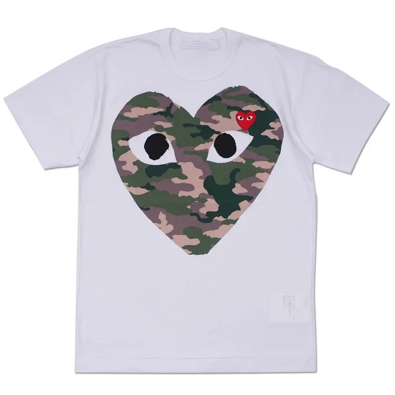 Comme des Garçons Play Camo & Red Heart Logo T-Shirt