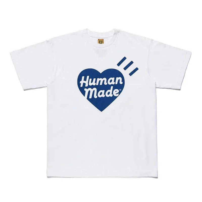 Human Made White T-Shirt Blue Heart Logo
