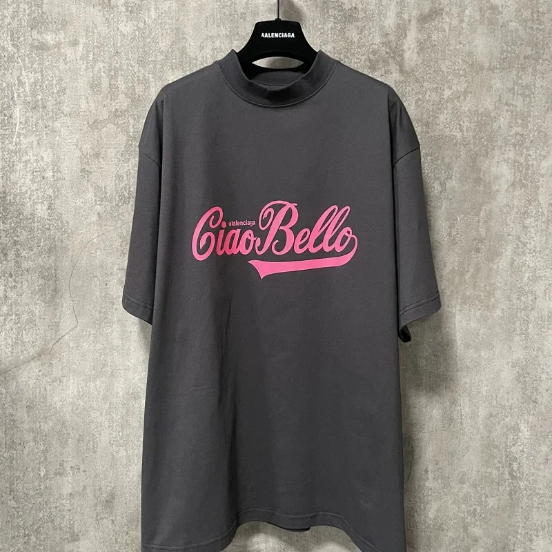 Balenciaga Ciao Bello Pink Graphic T-Shirt