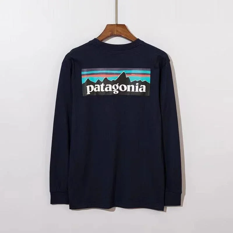 Patagonia Mountain Graphic Navy Long-Sleeve T-Shirt