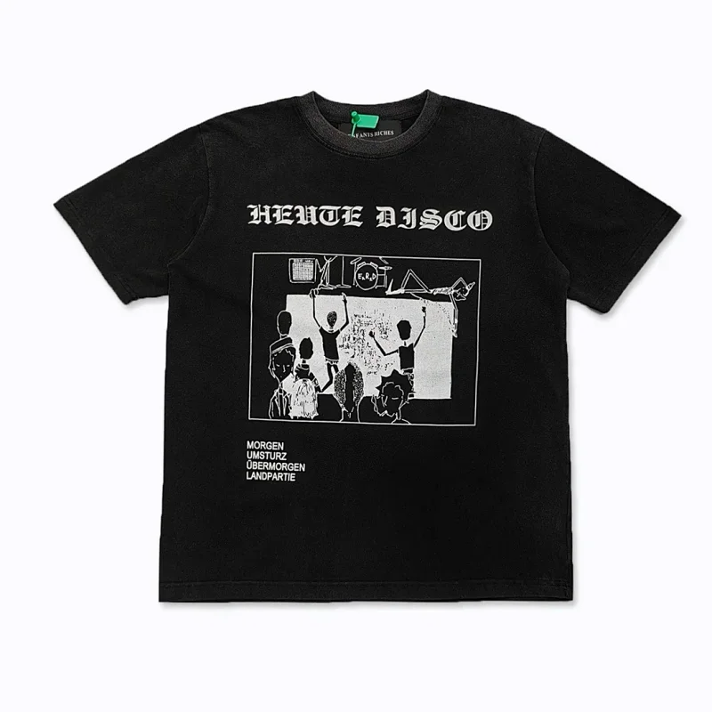 RAF SIMONS Black Disco Graphic T-Shirt