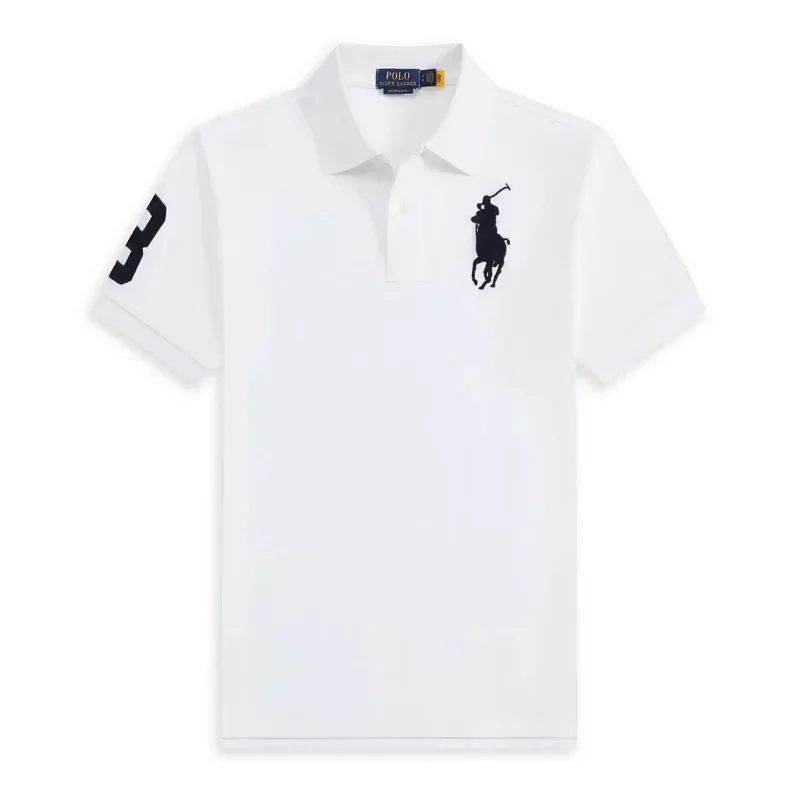 POLO White Polo T-Shirt with Black Logo