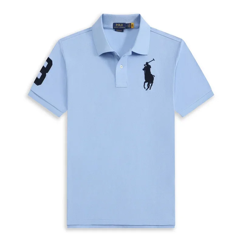 POLO Light Blue T-Shirt with Player Logo