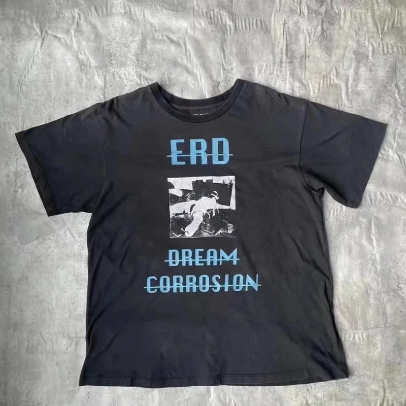 ERD Black T-Shirt: Dream Corrosion Print
