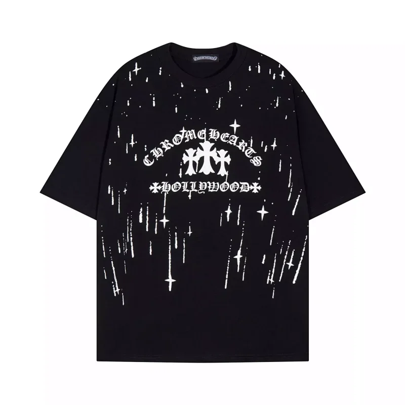 Chrome Hearts Black T-Shirt with Hollywood Text