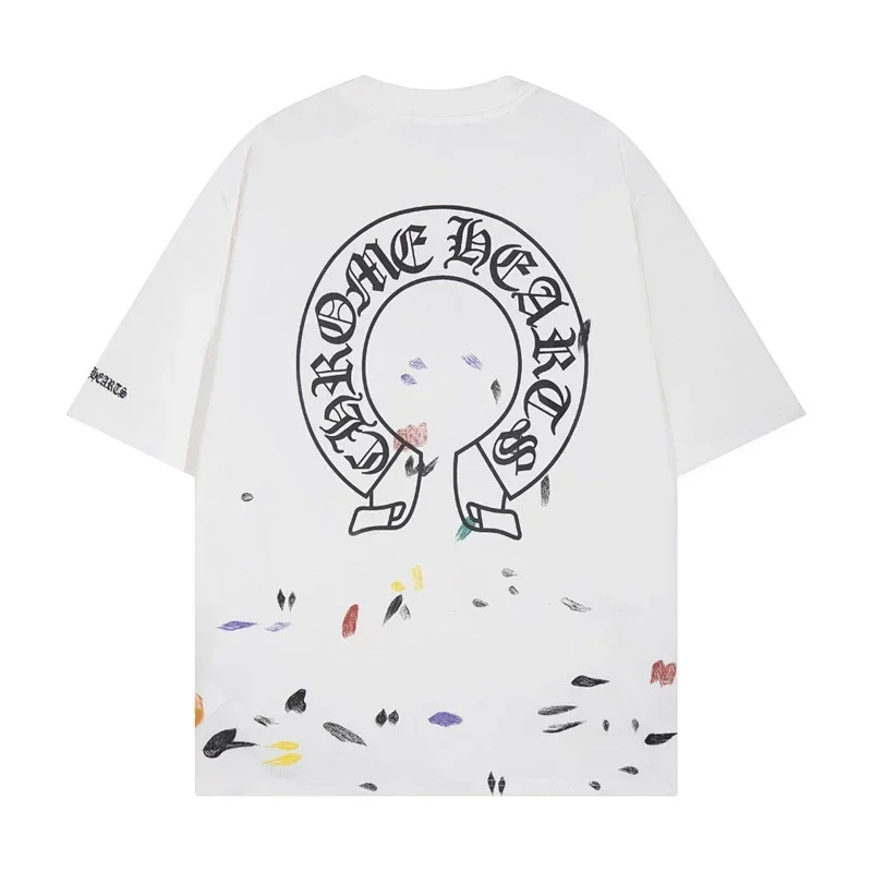 HEA T-Shirt with Horseshoe & Graffiti Details