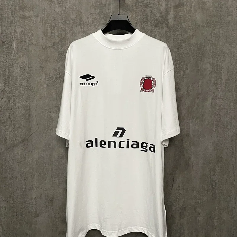 alenciaga Logo & Print White T-Shirt