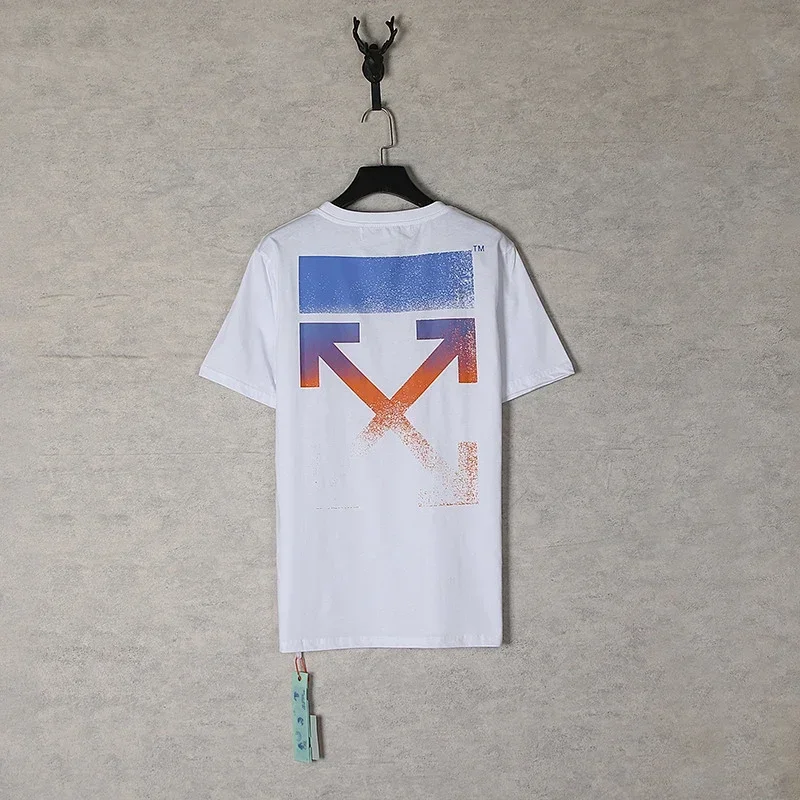 OFF-WHITE Gradient Arrow & Blue Rectangle Graphic Tee