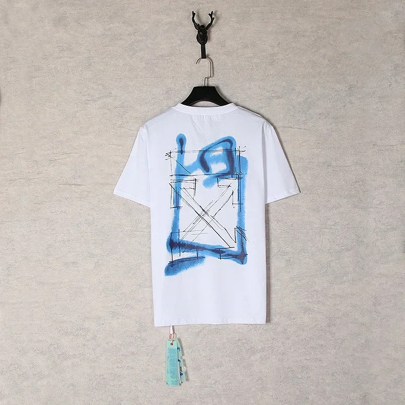 Off-White Blue Graffiti T-Shirt